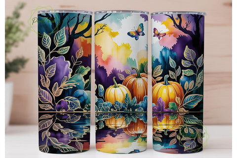 Mystical Pumpkin Patch 20oz Tumbler Wrap Sublimation PixelChick 