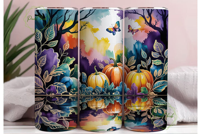 Mystical Pumpkin Patch 20oz Tumbler Wrap Sublimation PixelChick 