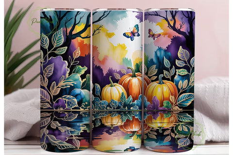 Mystical Pumpkin Patch 20oz Tumbler Wrap Sublimation PixelChick 