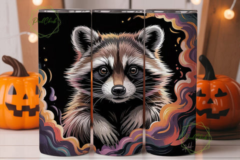 Mystical Raccoon 20oz Tumbler Wrap Sublimation PixelChick 