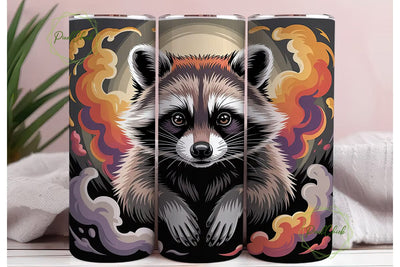 Mystical Raccoon 20oz Tumbler Wrap Sublimation PixelChick 