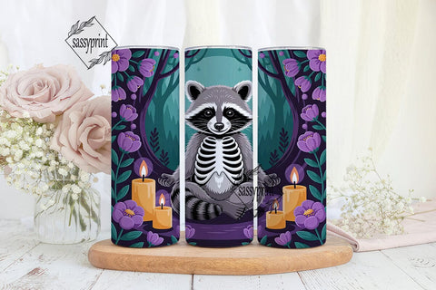 Mystical Raccoon 20oz Tumbler Wrap Sublimation sassyprint 