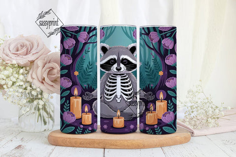 Mystical Raccoon 20oz Tumbler Wrap Sublimation sassyprint 