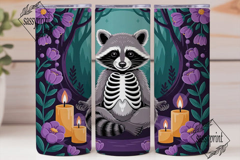 Mystical Raccoon 20oz Tumbler Wrap Sublimation sassyprint 
