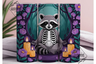 Mystical Raccoon 20oz Tumbler Wrap Sublimation sassyprint 