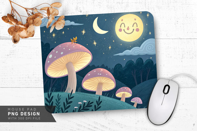 Mystical Radiant Forest Mousepad Sublimation Regulrcrative 