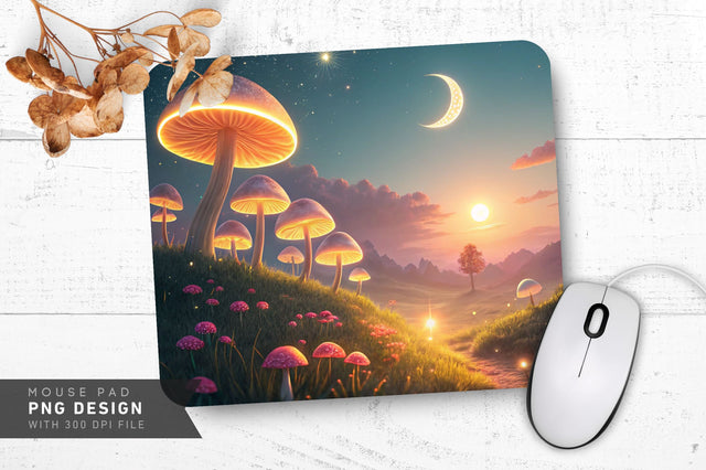 Mystical Radiant Scene Mousepad Sublimation Regulrcrative 