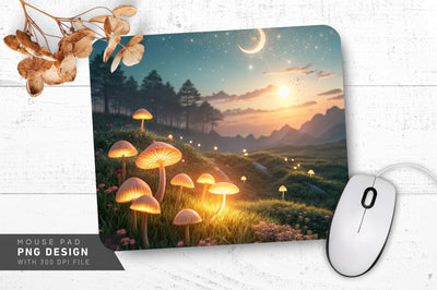 Mystical Radiant Scene Mousepad Sublimation Regulrcrative 