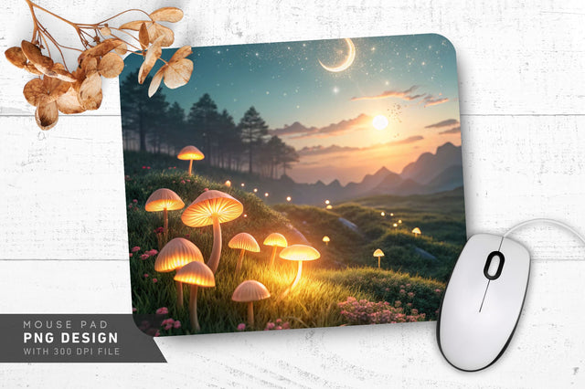 Mystical Radiant Scene Mousepad Sublimation Regulrcrative 