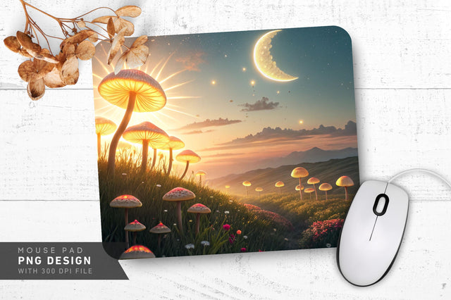 Mystical Radiant Scene Mousepad Sublimation Regulrcrative 