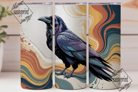 Mystical Raven 20oz Tumbler Wrap Sublimation sassyprint 