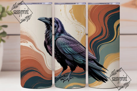 Mystical Raven 20oz Tumbler Wrap Sublimation sassyprint 