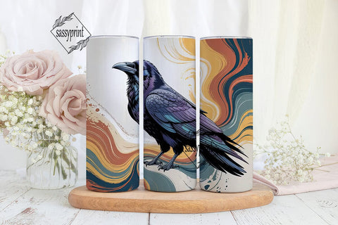 Mystical Raven 20oz Tumbler Wrap Sublimation sassyprint 