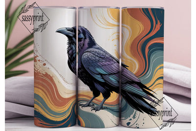 Mystical Raven 20oz Tumbler Wrap Sublimation sassyprint 