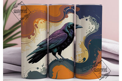Mystical Raven 20oz Tumbler Wrap Sublimation sassyprint 