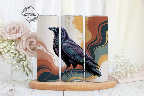 Mystical Raven 20oz Tumbler Wrap Sublimation sassyprint 