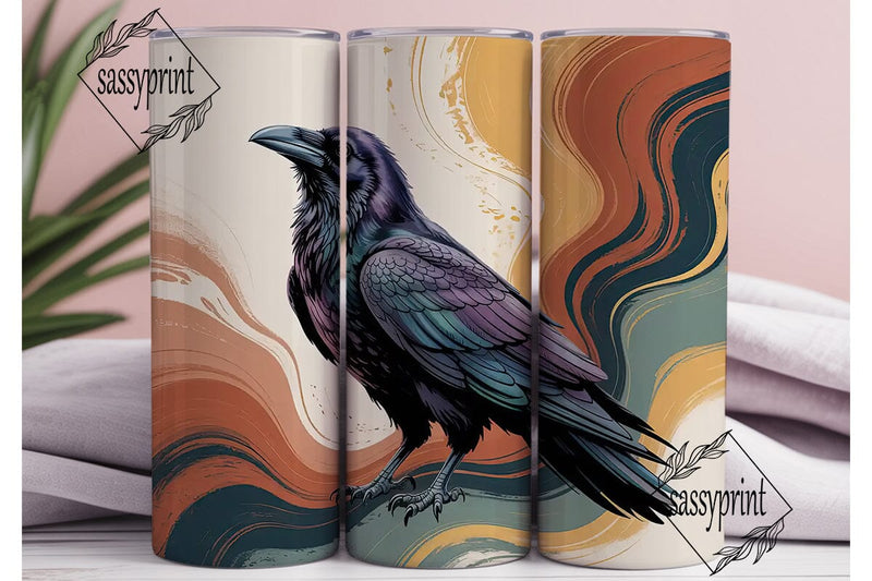 Mystical Raven 20oz Tumbler Wrap Sublimation sassyprint 