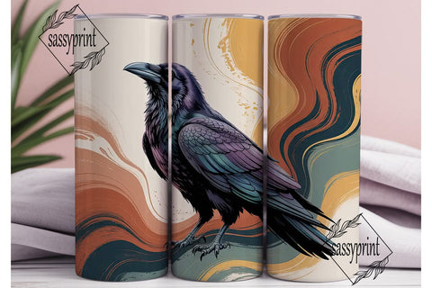 Mystical Raven 20oz Tumbler Wrap Sublimation sassyprint 
