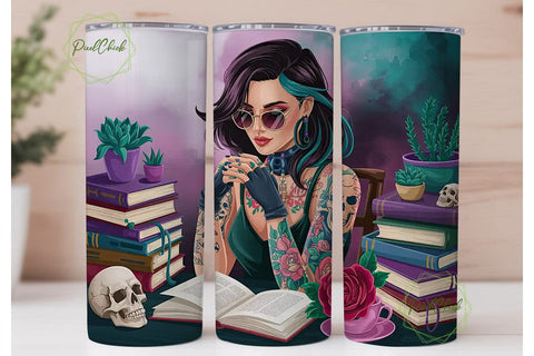 Mystical Reader 20oz Tumbler Design Sublimation PixelChick 