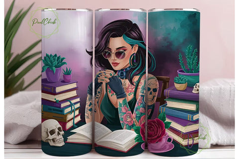 Mystical Reader 20oz Tumbler Design Sublimation PixelChick 