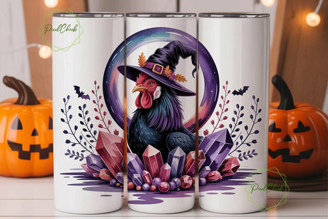 Mystical Rooster 20oz Tumbler Wrap Sublimation PixelChick 