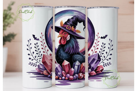 Mystical Rooster 20oz Tumbler Wrap Sublimation PixelChick 