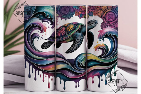 Mystical Sea Turtle Mandala 20oz Tumbler Sublimation sassyprint 