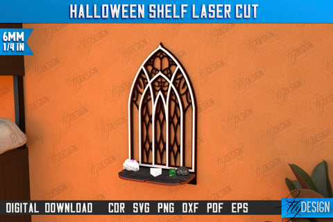 Mystical Shelf Laser Cut Bundle | Crystal Shelf Display | Pendulum Holder | Altar Shelf | CNC Files SVG Fly Design 