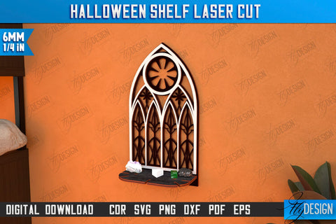 Mystical Shelf Laser Cut Bundle | Crystal Shelf Display | Pendulum Holder | Altar Shelf | CNC Files SVG Fly Design 