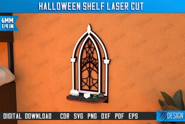 Mystical Shelf Laser Cut | Crystal Shelf Display | Pendulum Holder | Altar Shelf | CNC File SVG Fly Design 