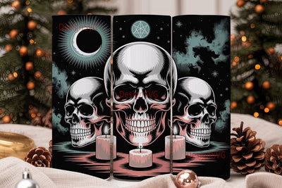 Mystical Skull Trio 20oz Tumbler Wrap Sublimation DesignSVG 