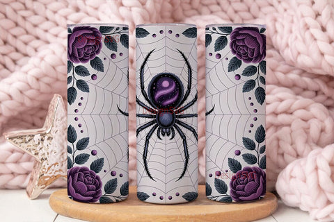Mystical Spider 20oz Tumbler Wrap Sublimation DesignSVG 