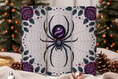 Mystical Spider 20oz Tumbler Wrap Sublimation DesignSVG 