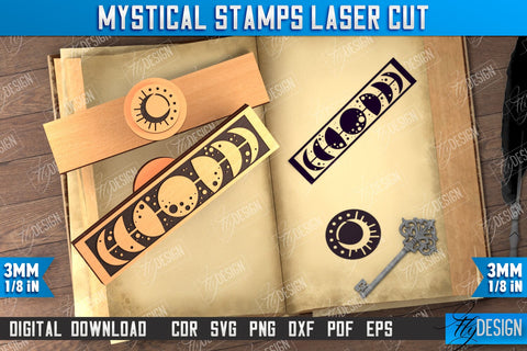 Mystical Stamp Bundle | Mystical Print | Template Stamp | Witch Design | CNC Files SVG Fly Design 