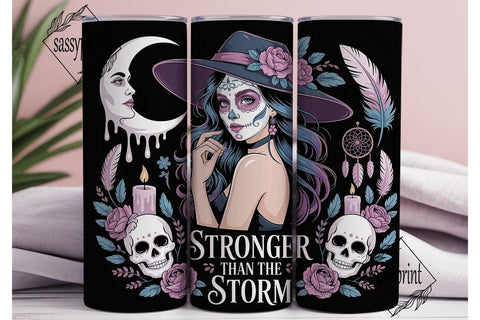 Mystical Sugar Skull Girl 20oz Tumbler Sublimation sassyprint 