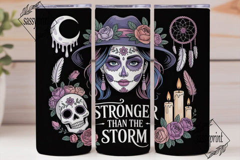 Mystical Sugar Skull Girl 20oz Tumbler Sublimation sassyprint 