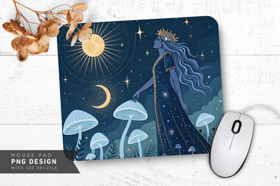Mystical Sun and Moon Mousepad SVG Regulrcrative 