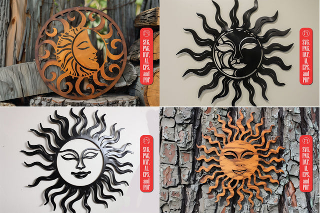 Mystical Sun Laser Cut Decor SVG Bundle SVG MD JOYNAL ABDIN 