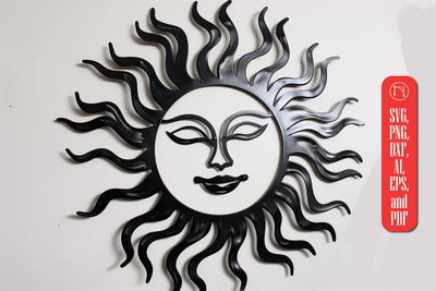 Mystical Sun laser cut Decor SVG SVG MD JOYNAL ABDIN 