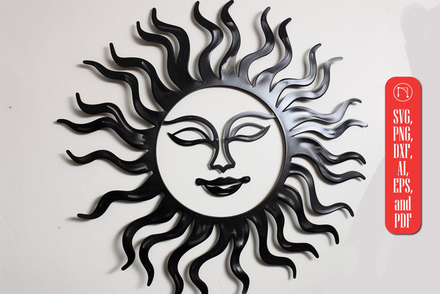 Mystical Sun laser cut Decor SVG SVG MD JOYNAL ABDIN 