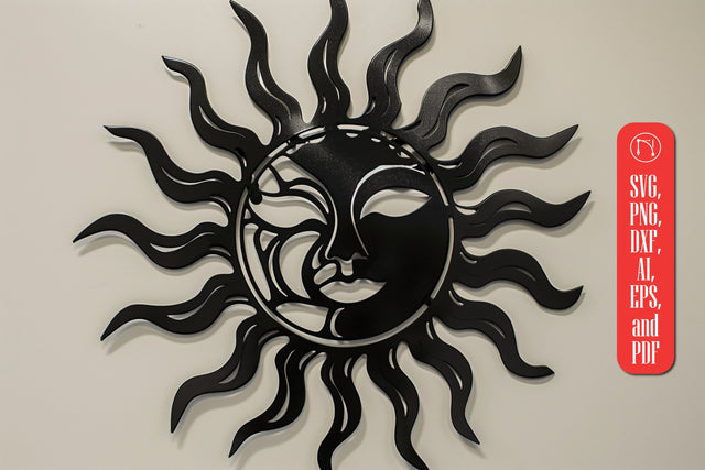 Mystical Sun laser cut Decor SVG SVG MD JOYNAL ABDIN 