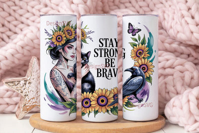 Mystical Sunflower Woman 20oz Tumbler Sublimation DesignSVG 