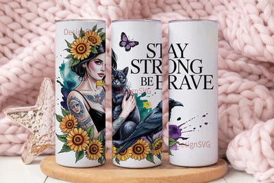 Mystical Sunflower Woman 20oz Tumbler Sublimation DesignSVG 