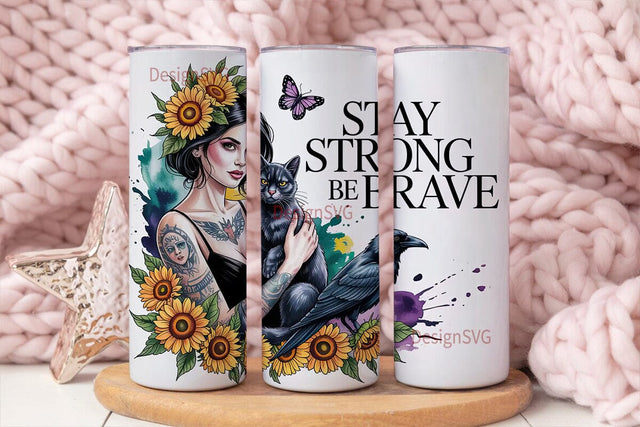 Mystical Sunflower Woman 20oz Tumbler Sublimation DesignSVG 