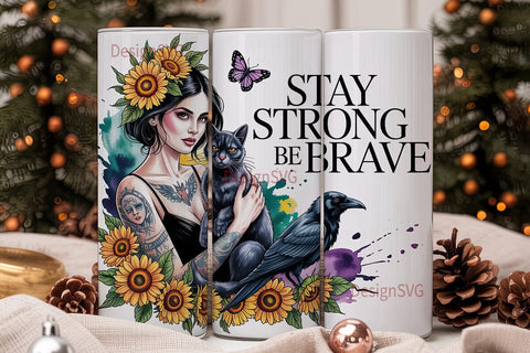 Mystical Sunflower Woman 20oz Tumbler Sublimation DesignSVG 