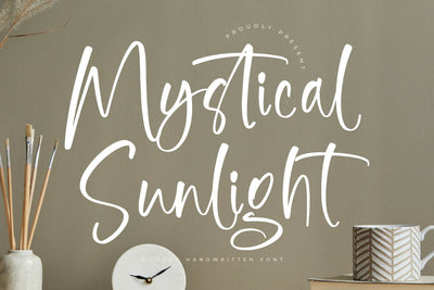 Mystical Sunlight - Modern Handwritten Font Font Letterena Studios 