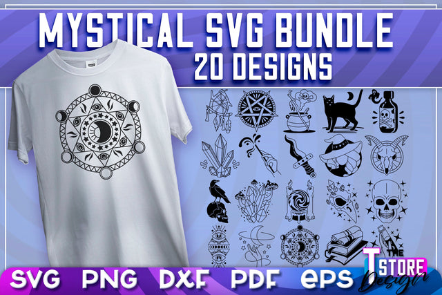 Mystical SVG Bundle | Mystical Symbols Design | Magic Sign | T-Shirt Print | SVG File SVG The T Store Design 