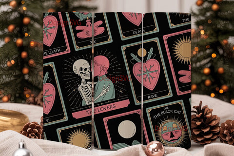 Mystical Tarot Tumbler Wrap Sublimation DesignSVG 