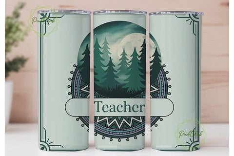 Mystical Teacher Tumbler Wrap Sublimation PixelChick 