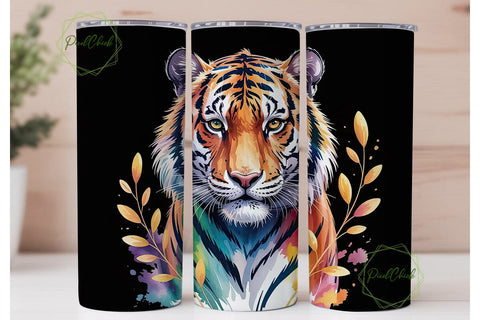 Mystical Tiger 20oz Tumbler Wrap Sublimation PixelChick 